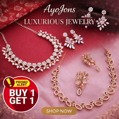 CZ STONE NECKLACE WITH EARRING WOMAN JEWELLY SET